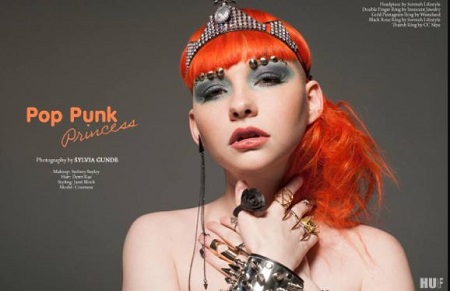 Countess Isabella Bonaduce as a model featuring on HUF Magazine